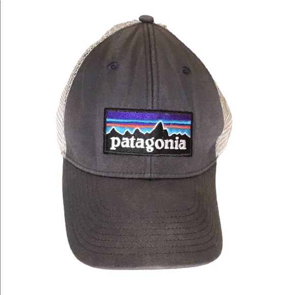 Patagonia Logo Patch Snap Back Mesh Hat in Gray-Blue. Sz OS - Picture 2 of 4